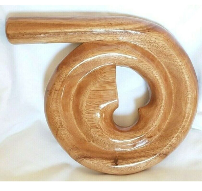 Spiral DIDGERIDOO Natural Wood Handcrafted Didge Bali Box